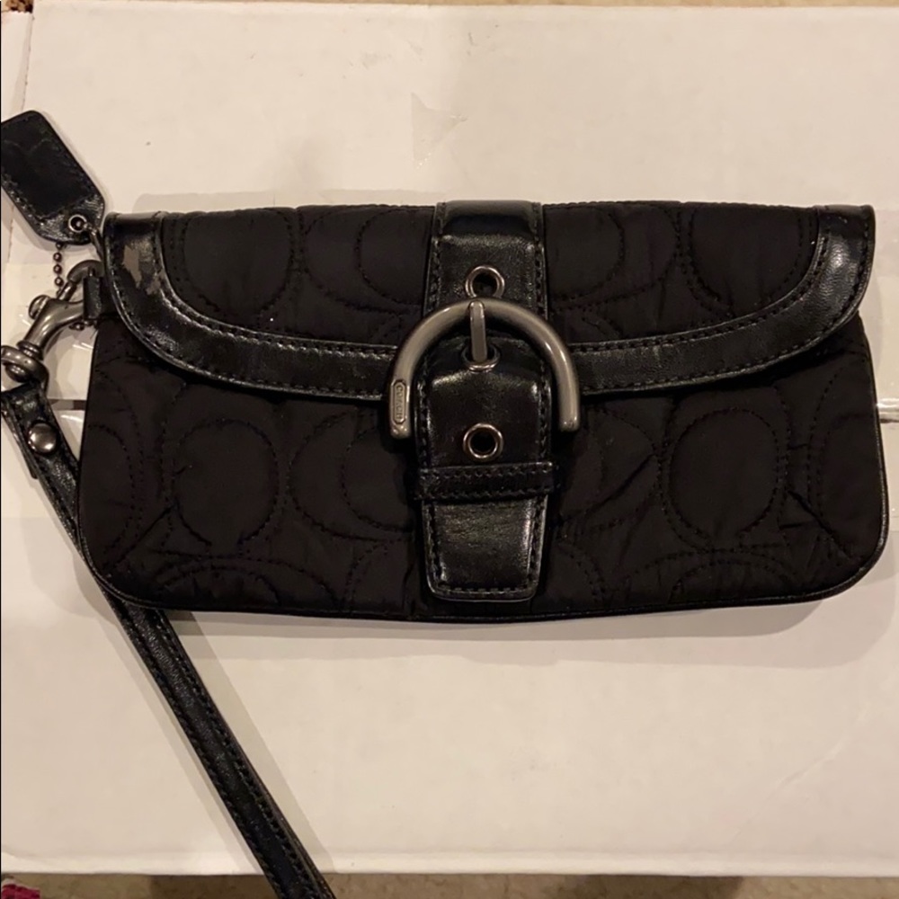 Classic coach wristlet